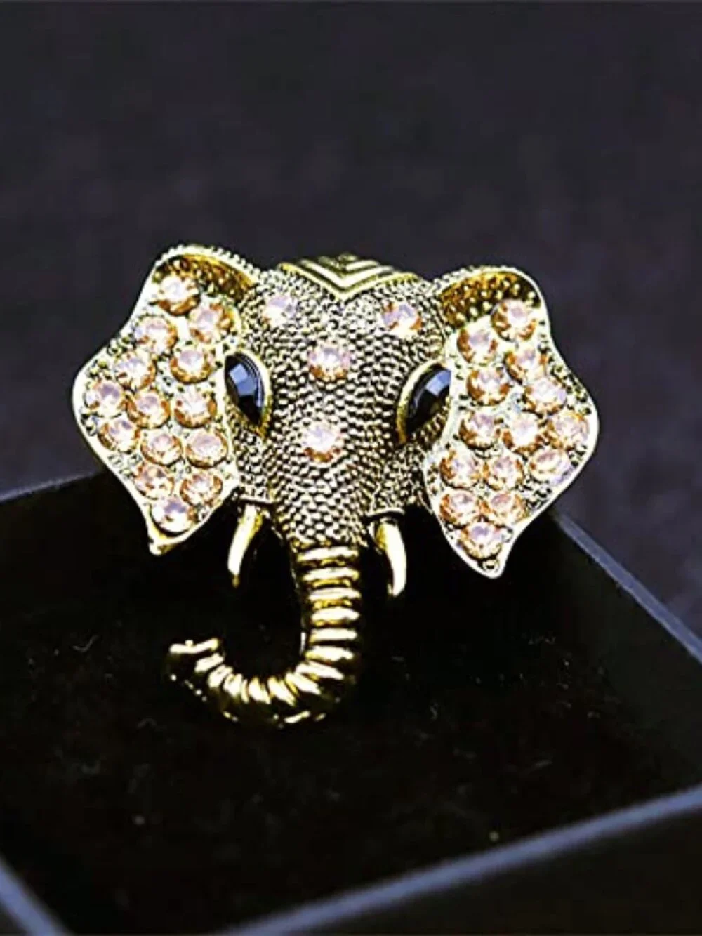 Elephant Crystal Brooch Pin, Rhinestone Animal Elephant Suit‎ Pin Elephant Lapel